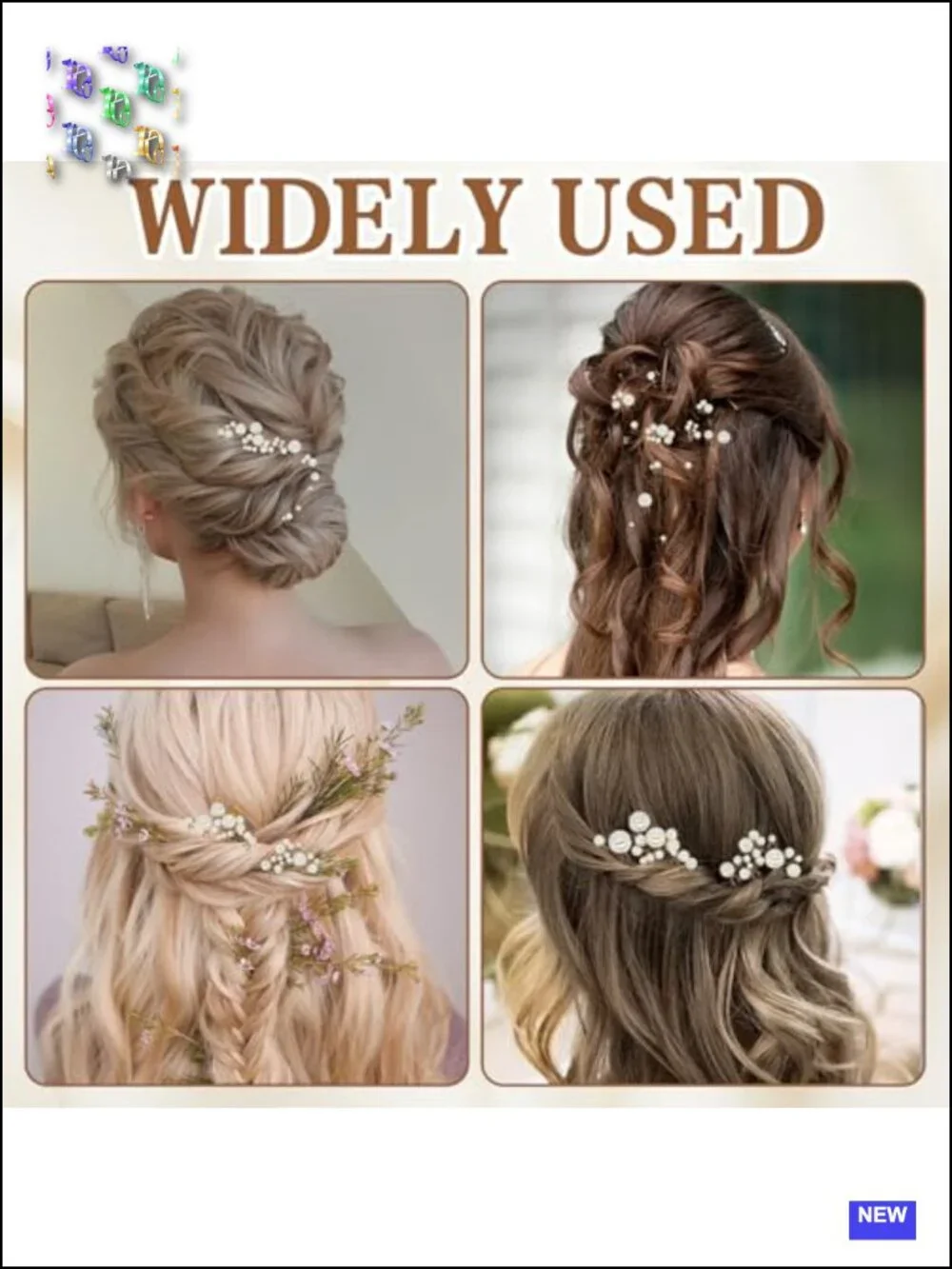 12 Pearl Hair Clips for Bridal Wedding Party Alloy Metal